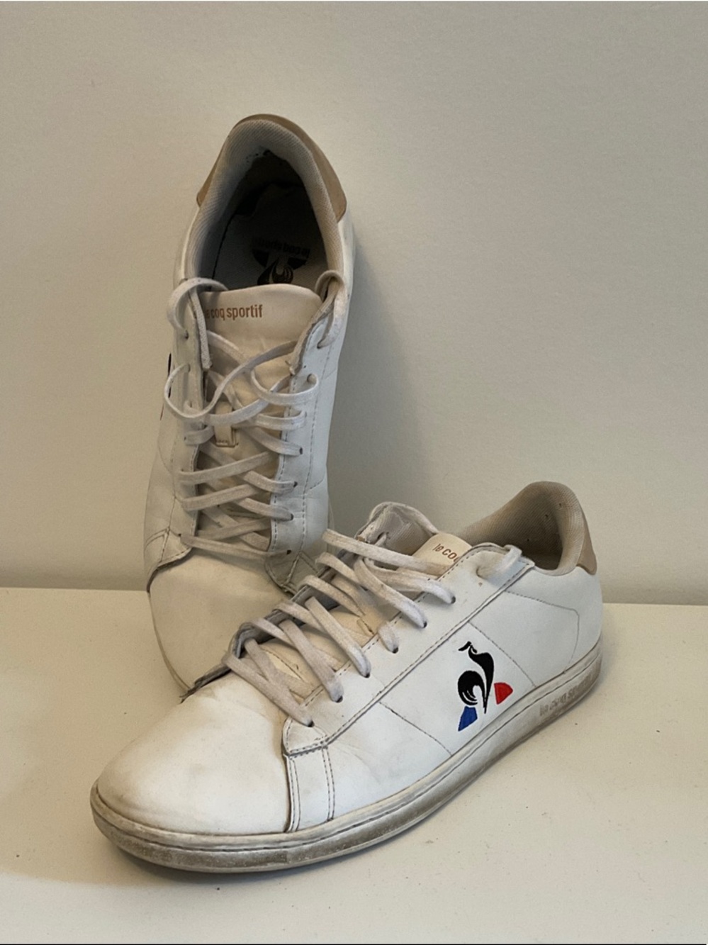 Le Coq Sportif Men’s White Leather Low-Top Sneakers
